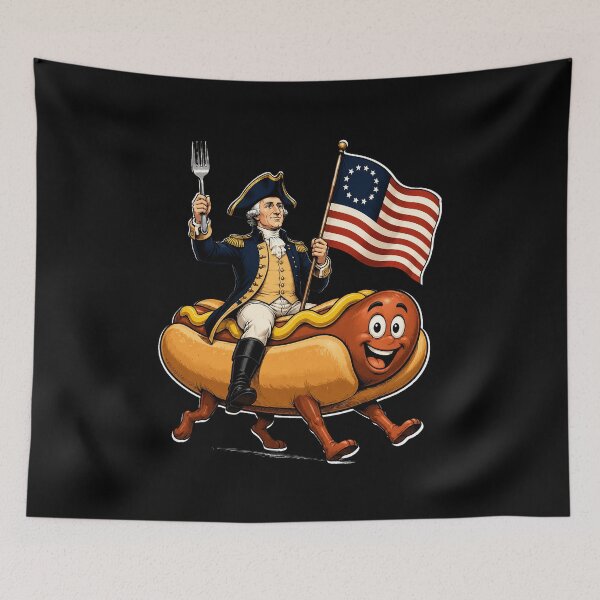 Item preview, Delaware Dog Funny George Washington Hotdog Patriotic designed and sold by OlakunleOloroz.