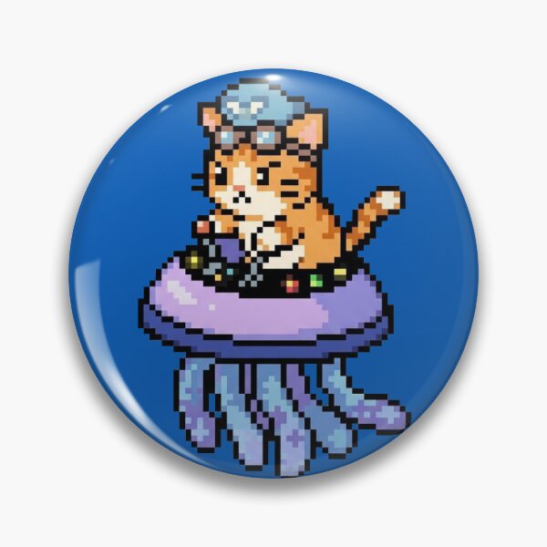 Item preview, Jellyfish Cap & Goggles — The Deep-Sea Pilot Cat designed and sold by Matilda Pixel.