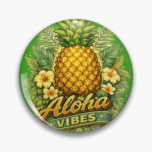 Item preview, Aloha Vibes Tropical Pineapple Hawaiian Summer Beach Design designed and sold by irfanshikh.