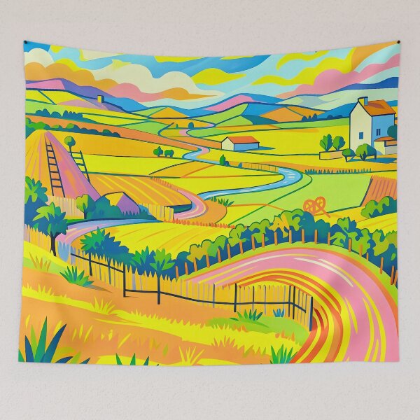 Item preview, Landscape After David Hockney designed and sold by Vicky Brago-Mitchell®.