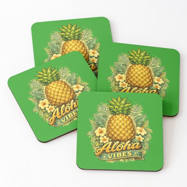 Item preview, Aloha Vibes Tropical Pineapple Hawaiian Summer Beach Design designed and sold by irfanshikh.