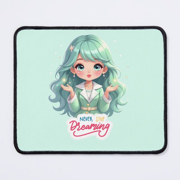 Item preview, Cute Fashion Doll Blowing Glitter Stars – Never Stop Dreaming Design designed and sold by daila70.