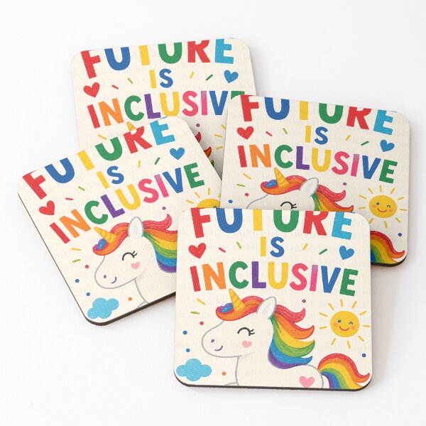 Item preview, The Future Is Inclusive – Rainbow Unicorn Edition designed and sold by LuluLeb.