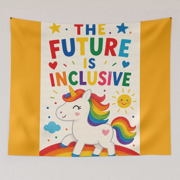 Item preview, The Future Is Inclusive – Rainbow Unicorn Edition designed and sold by LuluLeb.
