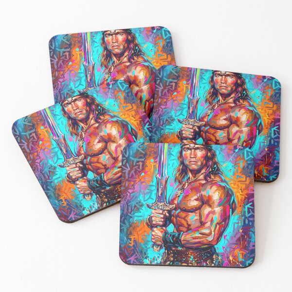 Item preview, Neon Barbarian Warrior painting  designed and sold by ARTROGAN.