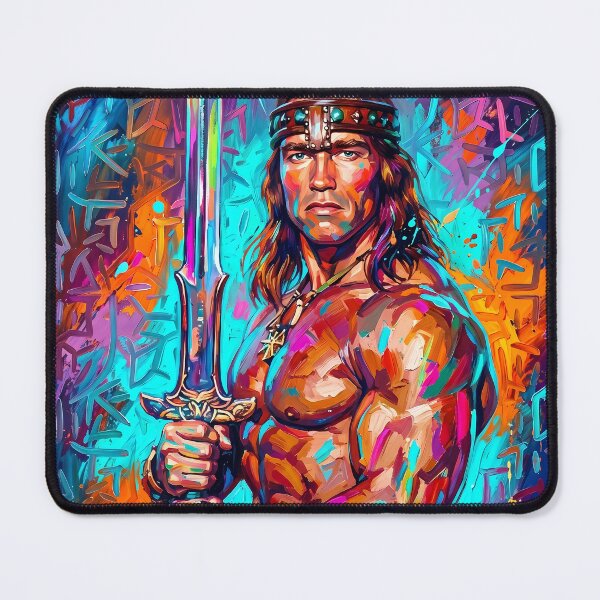 Item preview, Neon Barbarian Warrior painting  designed and sold by ARTROGAN.