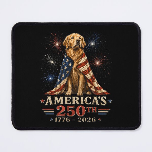 Item preview, Golden Retriever America's 250th Anniversary 1776 2026 designed and sold by OlakunleOloroz.