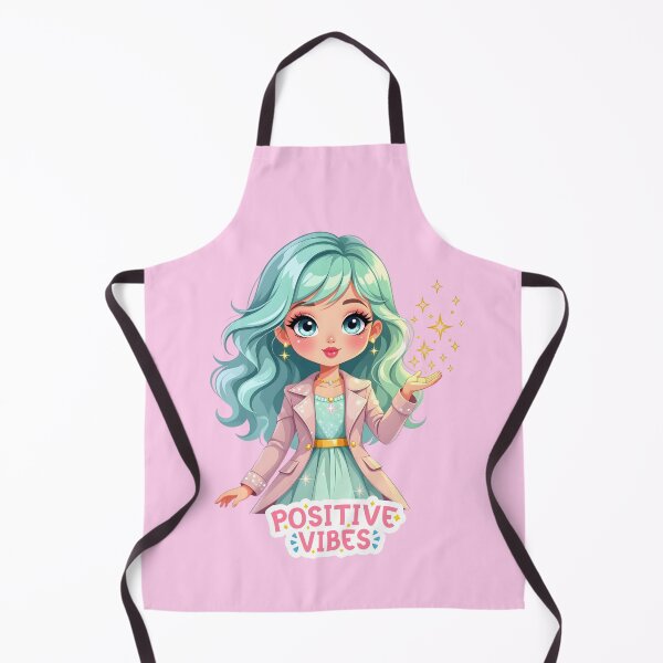Item preview, Cute Fashion Doll Blowing Glitter Stars – Positive Vibes Illustration designed and sold by daila70.