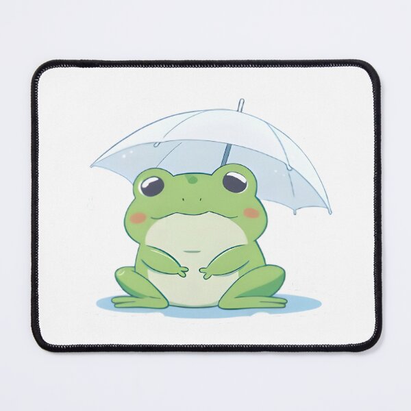 Item preview, Rainy Frog with Umbrella — Cozy Kawaii Sticker designed and sold by tommysworks.
