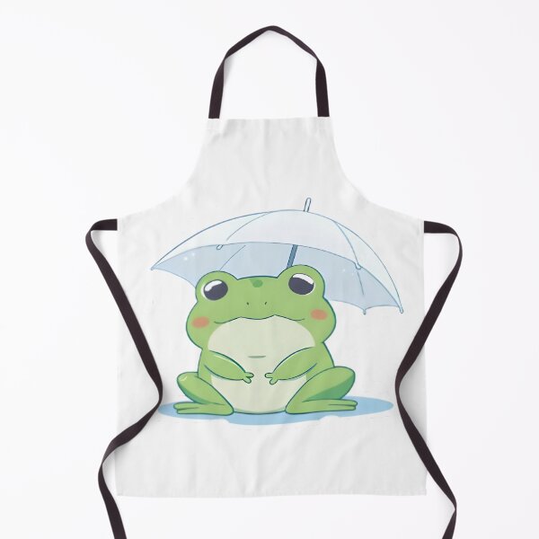 Item preview, Rainy Frog with Umbrella — Cozy Kawaii Sticker designed and sold by tommysworks.