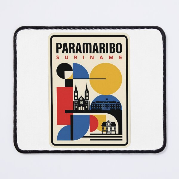 Item preview, Paramaribo Suriname Geometric Retro Travel Poster designed and sold by k3rstman1.
