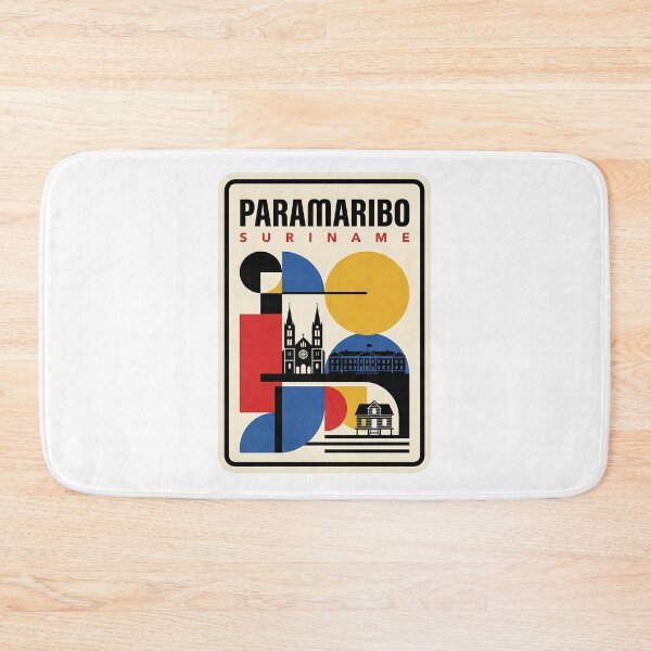 Item preview, Paramaribo Suriname Geometric Retro Travel Poster designed and sold by k3rstman1.