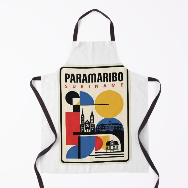 Item preview, Paramaribo Suriname Geometric Retro Travel Poster designed and sold by k3rstman1.