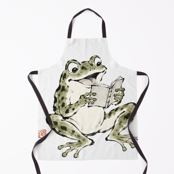 Item preview, Ukiyo-e Frog Reading a Book — Choju-giga Cottagecore Art designed and sold by Mossbrush.