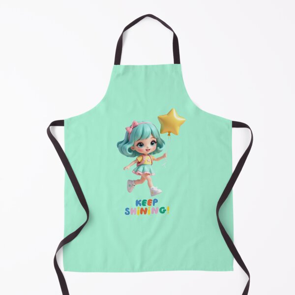 Item preview, Cute Fashion Doll Running with Star Balloon – Keep Shining Illustration designed and sold by daila70.