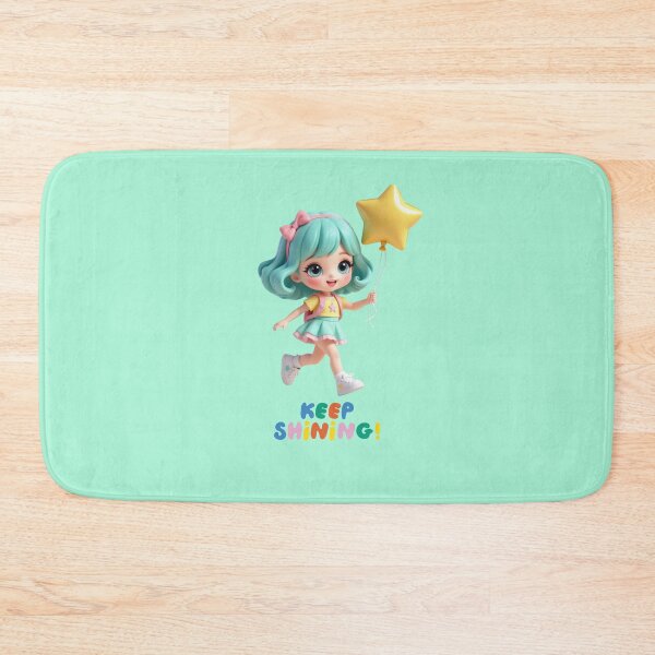 Item preview, Cute Fashion Doll Running with Star Balloon – Keep Shining Illustration designed and sold by daila70.