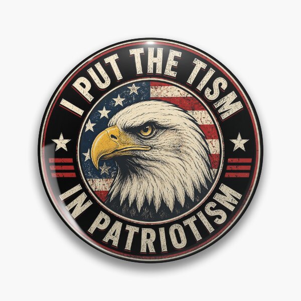 Item preview, I Put The Tism in Patriotism Funny Eagle USA Flag 4th July designed and sold by OlakunleOloroz.