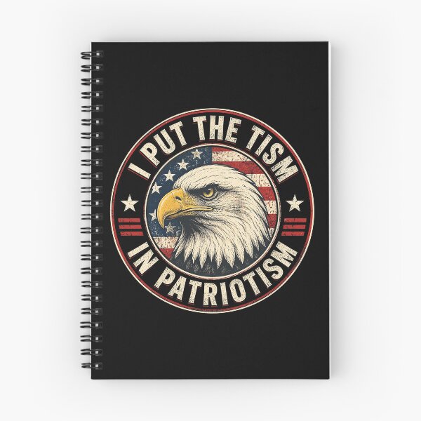 Item preview, I Put The Tism in Patriotism Funny Eagle USA Flag 4th July designed and sold by OlakunleOloroz.