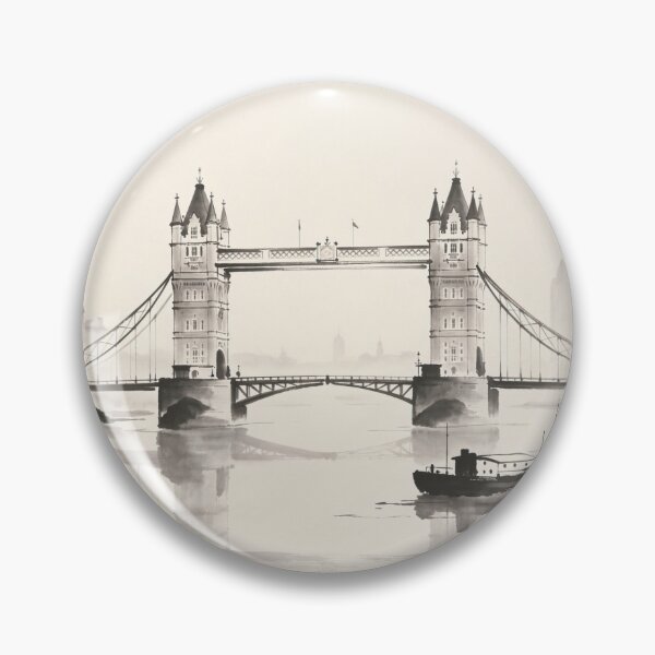 Item preview, London famous landmarks drawing Tower Bridge designed and sold by carlsmart1.