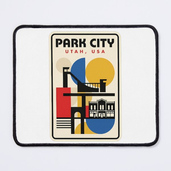Item preview, Park City Utah Retro Geometric Mountain Scene designed and sold by k3rstman1.
