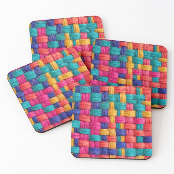 Item preview, Vibrant Raffia Weave Textile Pattern designed and sold by frumixart.