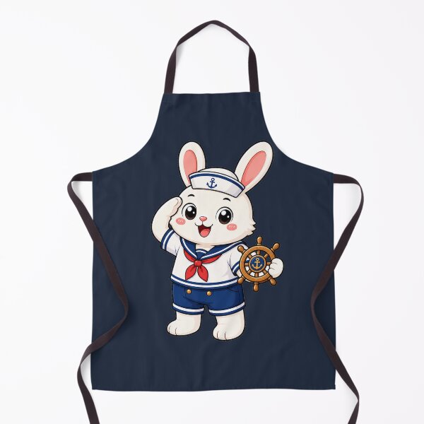 Item preview, Cute Sailor Bunny Rabbit Marine Captain Kawaii Cartoon designed and sold by Seculinator.