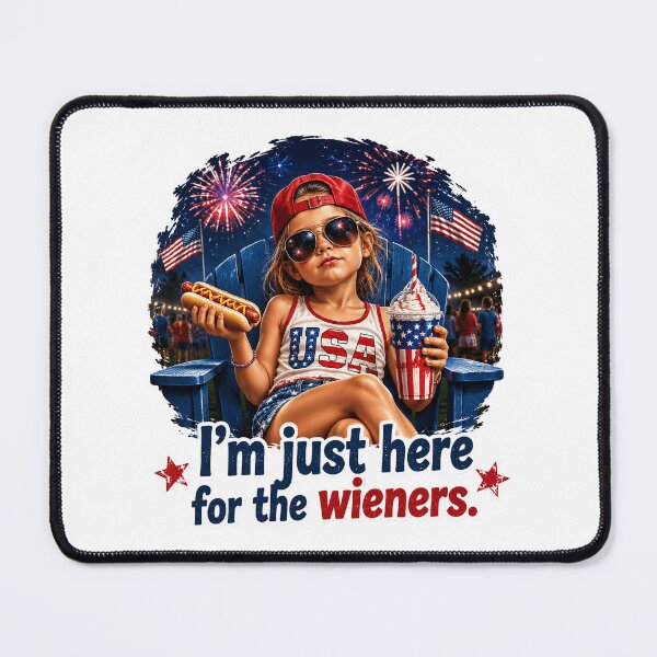 Item preview, Just Here for The Wieners Funny 4th of July designed and sold by OlakunleOloroz.