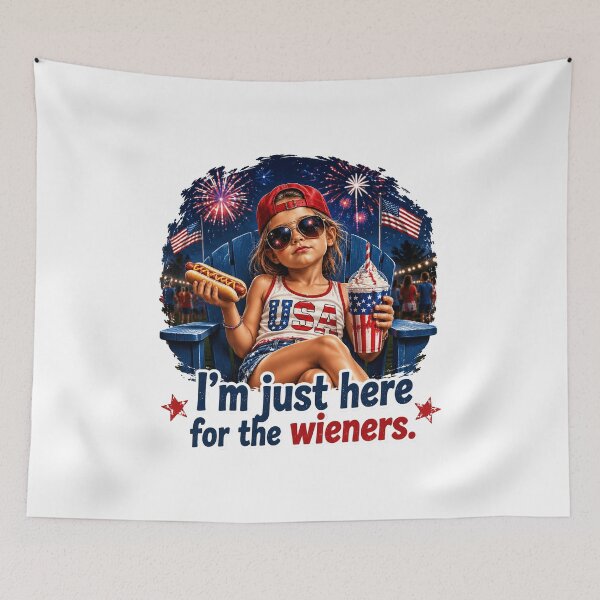 Item preview, Just Here for The Wieners Funny 4th of July designed and sold by OlakunleOloroz.