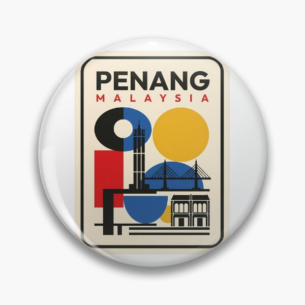 Item preview, Vintage Penang Malaysia Retro Geometric Skyline designed and sold by k3rstman1.