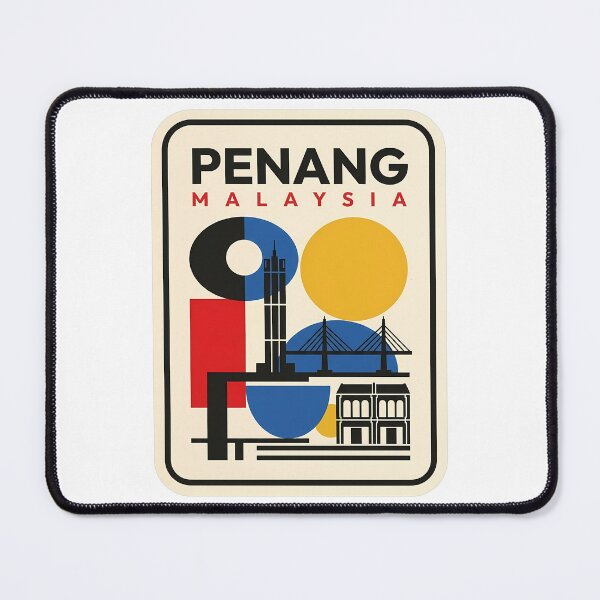 Item preview, Vintage Penang Malaysia Retro Geometric Skyline designed and sold by k3rstman1.