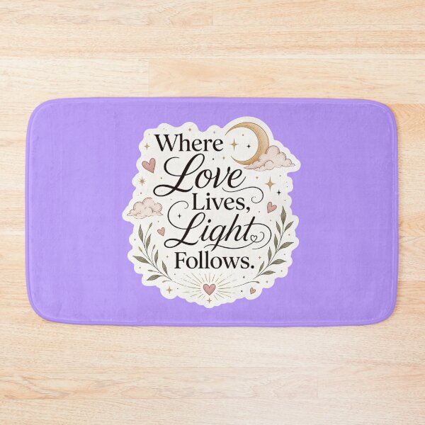 Item preview, Where Love Lives Light Follows - Boho Celestial Typography Sticker designed and sold by Scro-Ciob-Shop.