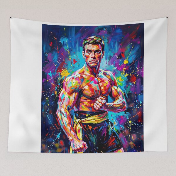 Item preview, Colorful Martial Arts Fighter Portrait drawing  designed and sold by ARTROGAN.