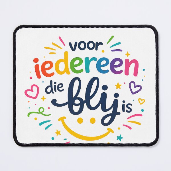 Aperçu de l'œuvre Voor Iedereen Die Blij Is – Kleurrijke Positiviteit Illustratie créée et vendue par Hookesmode.