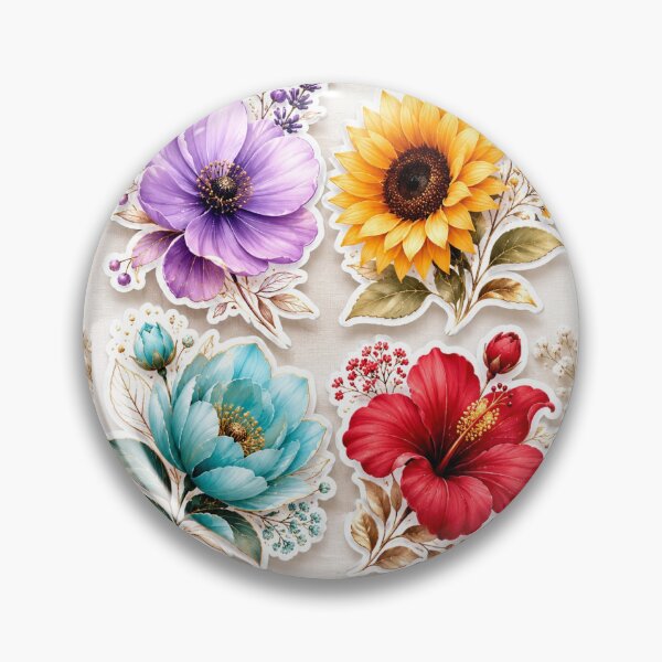 Item preview, Elegant Watercolor Floral Sticker Pack? designed and sold by KeerthiCuteFind.
