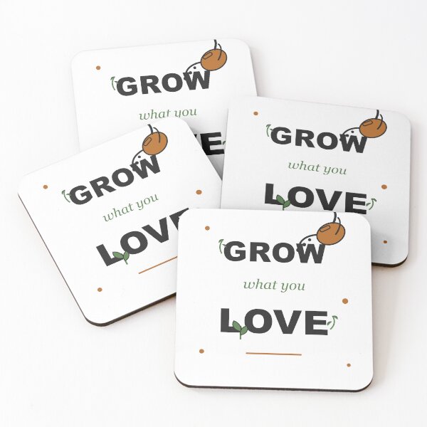 Item preview, Grow What You Love Plant Lover Typography Poster designed and sold by Mega-Shopping.