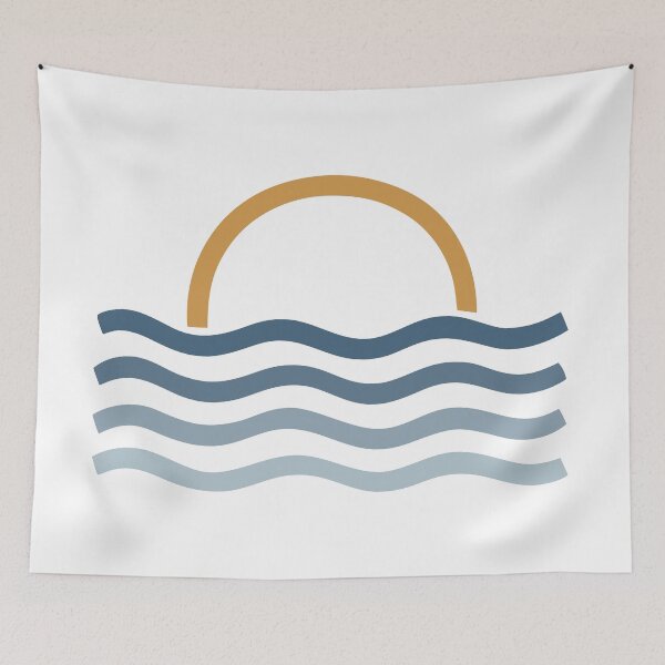 Item preview, Minimalist Sun and Ocean Waves designed and sold by LightWhim.