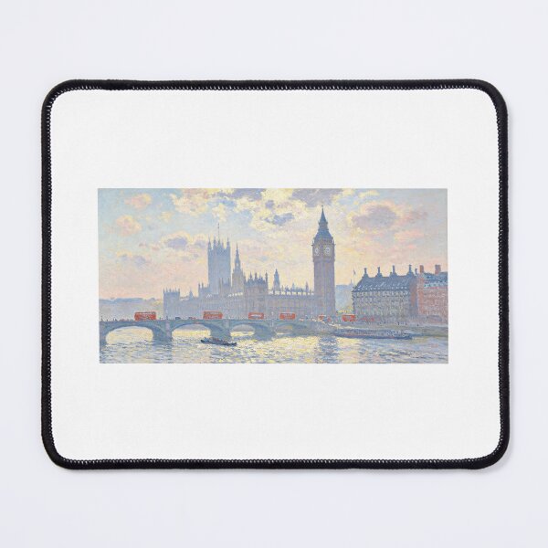 Item preview, London scene with bridge and famous red buses designed and sold by carlsmart1.
