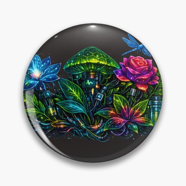 Item preview, Cyber Botanical Fusion – Glowing Tech‑Nature Design designed and sold by Neo Tokio.