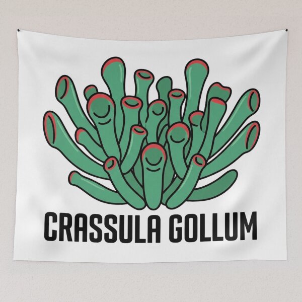 Item preview, Minimalist Crassula Gollum Botanical Graphic designed and sold by GreenDivisionJP.