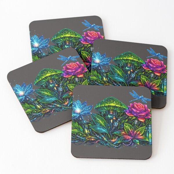 Item preview, Cyber Botanical Fusion – Glowing Tech‑Nature Design designed and sold by Neo Tokio.