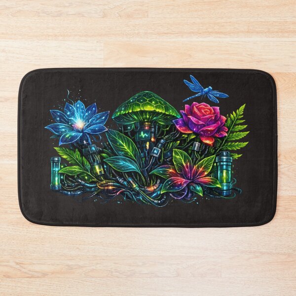 Item preview, Cyber Botanical Fusion – Glowing Tech‑Nature Design designed and sold by Neo Tokio.