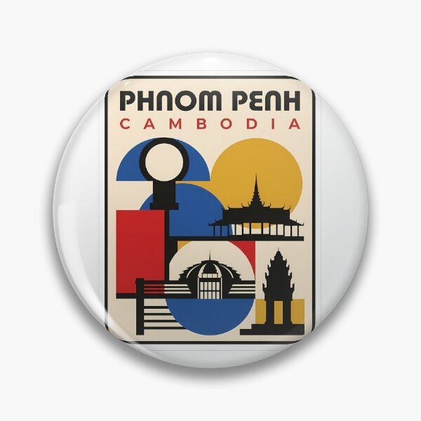 Item preview, Phnom Penh Cambodia Retro Geometric Landmark Scene designed and sold by k3rstman1.