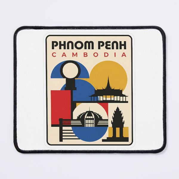 Item preview, Phnom Penh Cambodia Retro Geometric Landmark Scene designed and sold by k3rstman1.