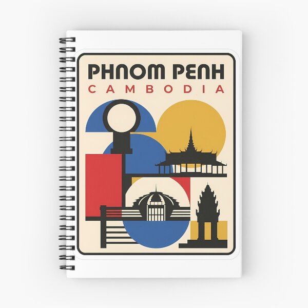 Item preview, Phnom Penh Cambodia Retro Geometric Landmark Scene designed and sold by k3rstman1.