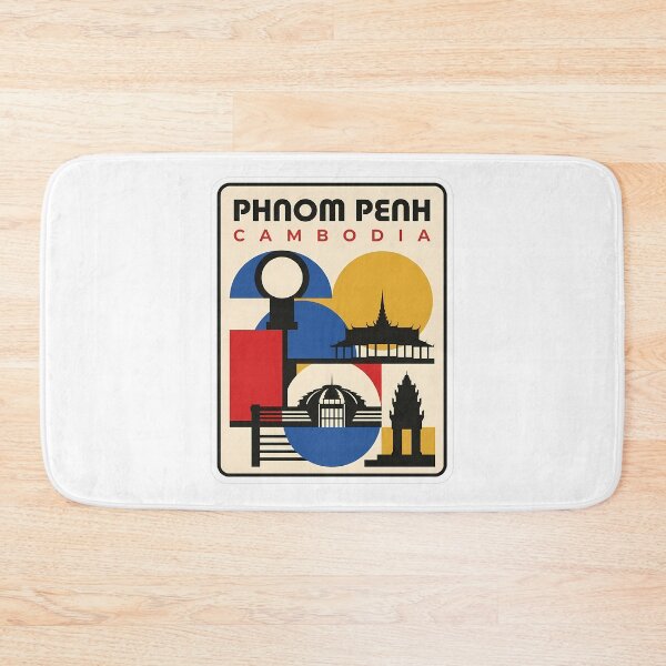 Item preview, Phnom Penh Cambodia Retro Geometric Landmark Scene designed and sold by k3rstman1.