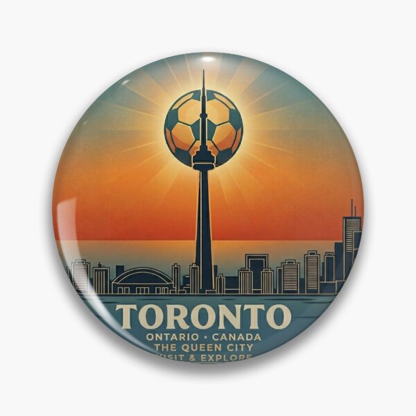 Item preview, Toronto Retro Travel Poster – Soccer Skyline Line Art designed and sold by MarinaBolbol.