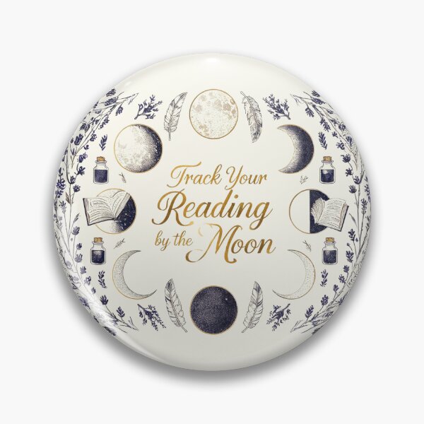 Item preview, Moon Phase Reading Log Celestial Witch Book Lover Lunar Bibliophile Art designed and sold by FirmHoldStudio.