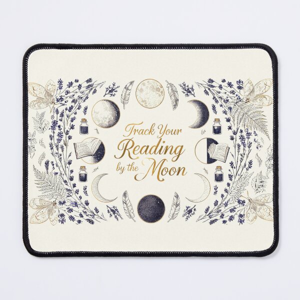 Item preview, Moon Phase Reading Log Celestial Witch Book Lover Lunar Bibliophile Art designed and sold by FirmHoldStudio.