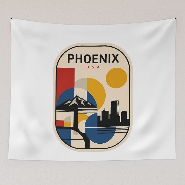 Item preview, Retro Phoenix Arizona Geometric City Skyline designed and sold by k3rstman1.