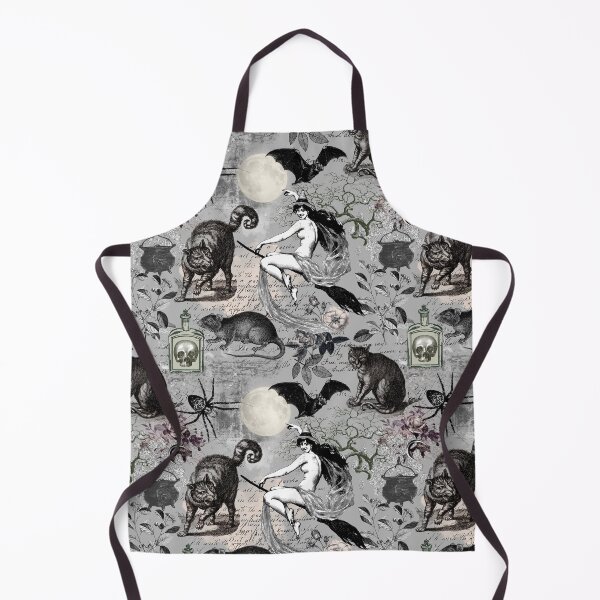 Item preview, Witches' Night with Cats and Rats a Rich Goth Aesthetic Toile Pattern for Halloween and Summerween designed and sold by CanisArtStudio.